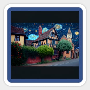 Starry Night Over Godric's Hollow Sticker